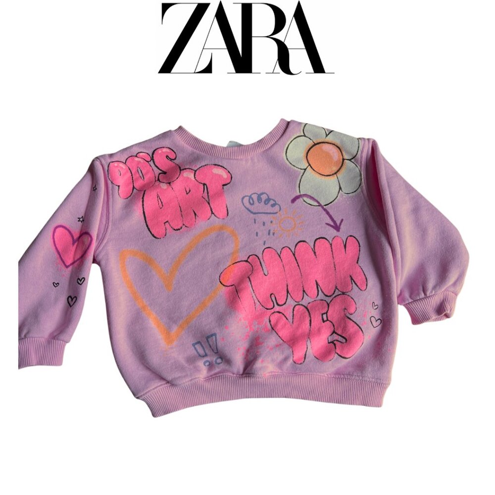 Zara baby graffiti sweatshirt size 18-24 months